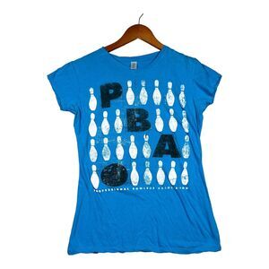 Vintage PBA Professional Bowlers Association Blue Women's Pins Bowling READ XL